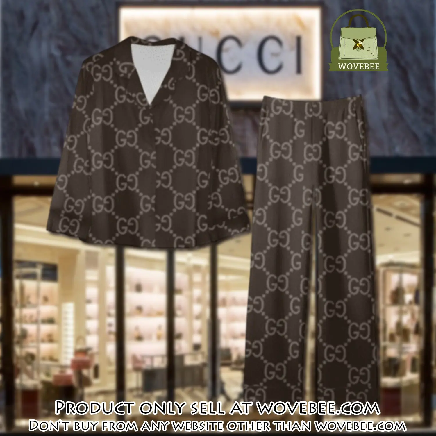 Trending luxury gc satin pajama set pjs1064 wvb1402682